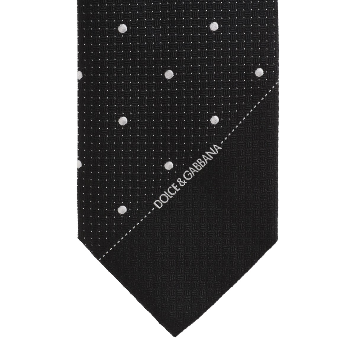Dolce & Gabbana Black Polka Dot Silk Tie.