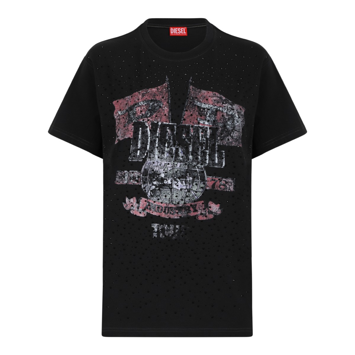 Diesel Black Graphic T-Shirt.