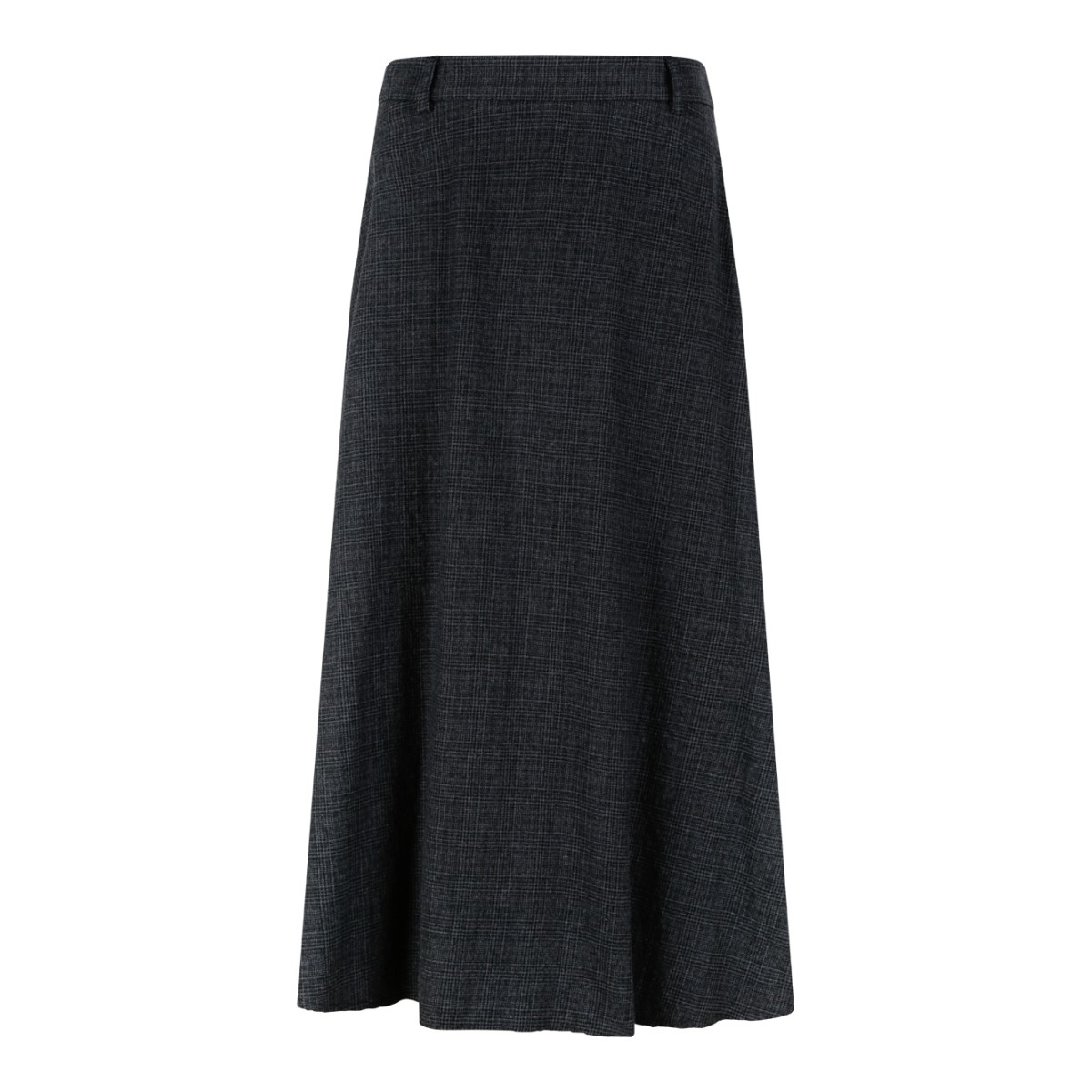Douuod Dark Grey Flared Midi Skirt.