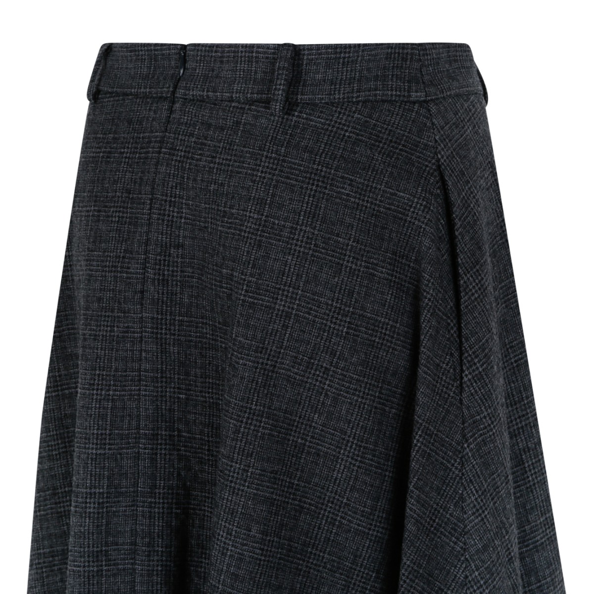 Douuod Dark Grey Flared Midi Skirt.