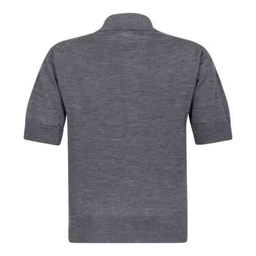 AMI Paris Grey Ami de Cur Polo Shirt. 2