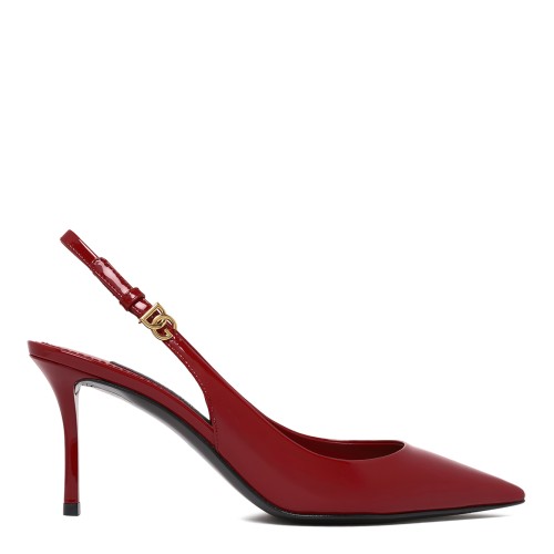 Dolce & Gabbana Red Patent Leather Slingback Pumps.