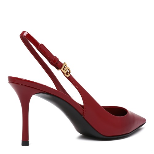 Dolce & Gabbana Red Patent Leather Slingback Pumps.