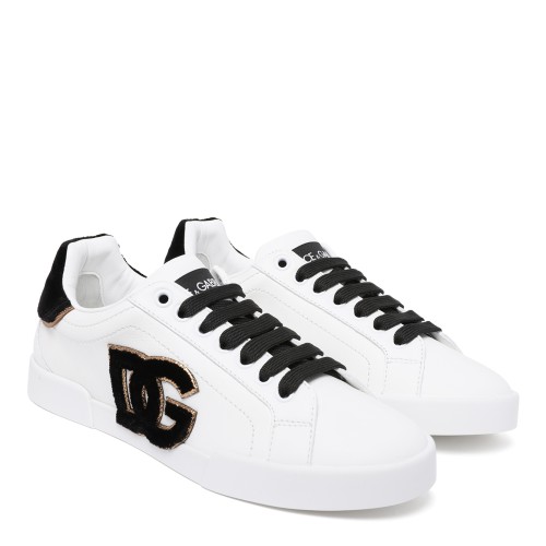 Dolce & Gabbana White DG Logo Sneakers.