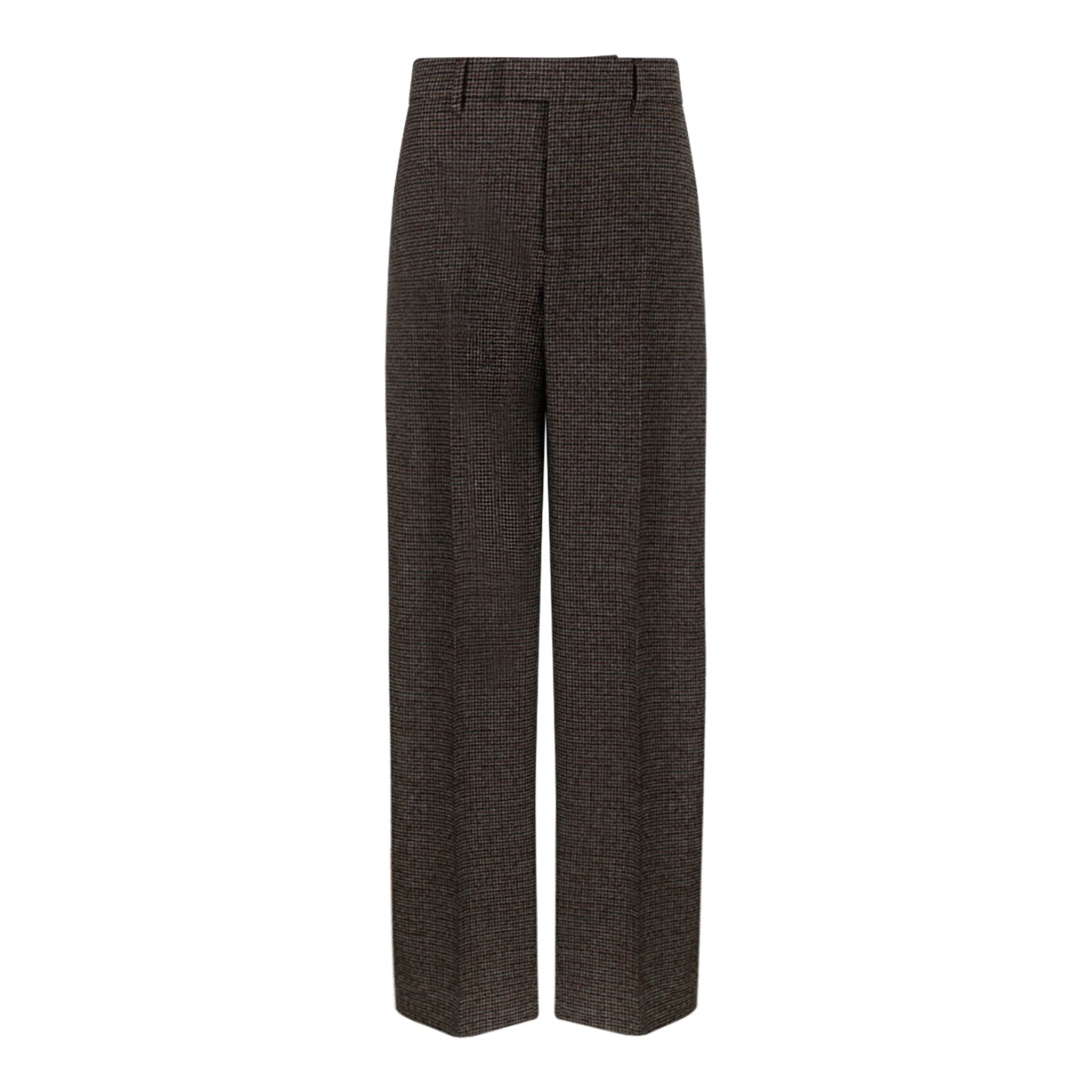AMI Paris Brown Wide-Leg Trousers.
