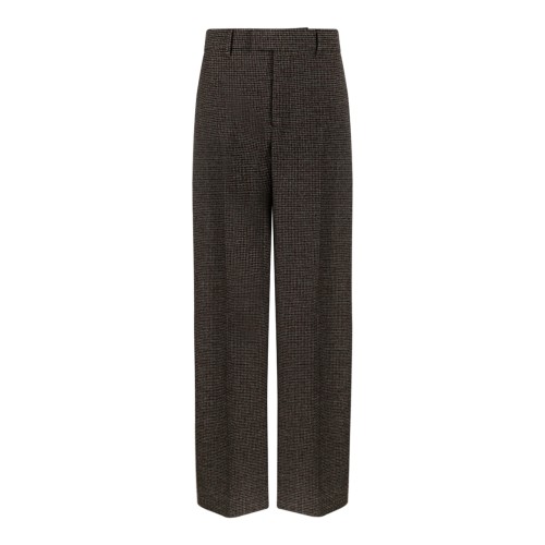 AMI Paris Brown Wide-Leg Trousers.