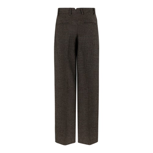 AMI Paris Brown Wide-Leg Trousers.