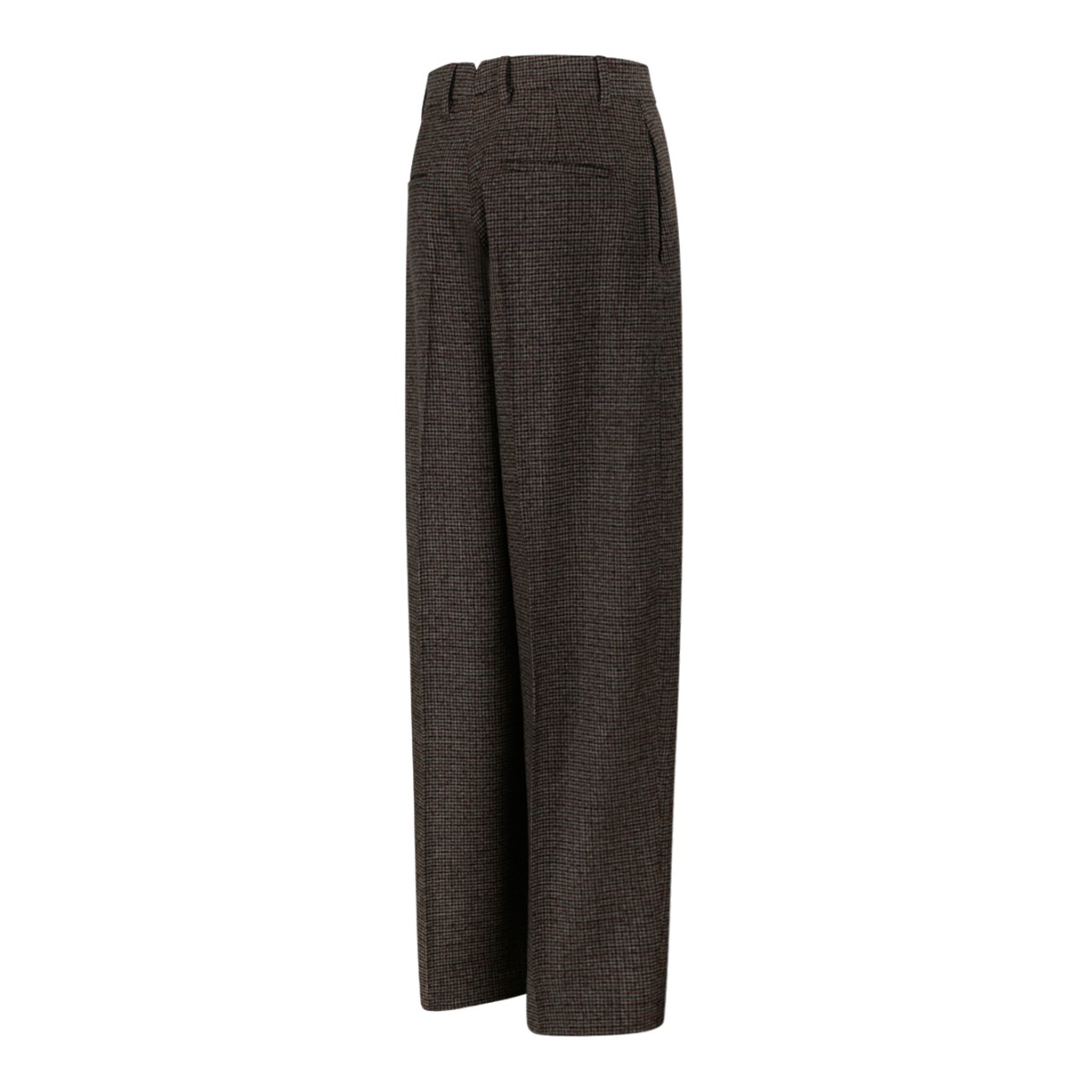 AMI Paris Brown Wide-Leg Trousers.