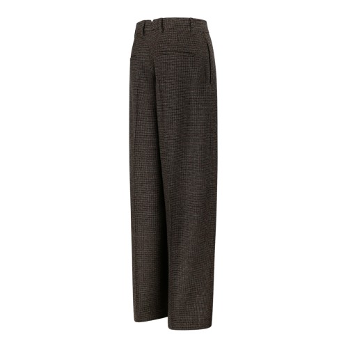 AMI Paris Brown Wide-Leg Trousers.