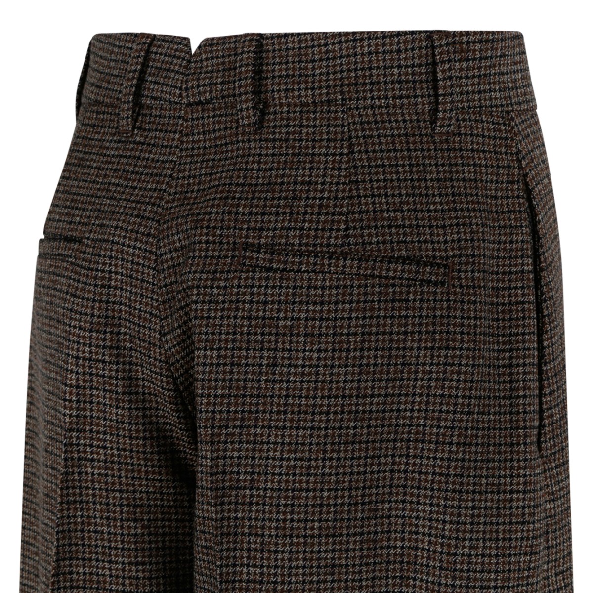 AMI Paris Brown Wide-Leg Trousers.