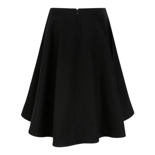 AMI Paris Black Asymmetric Midi Skirt. 2
