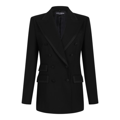 Dolce & Gabbana Black Double-Breasted Blazer.