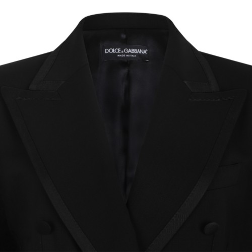 Dolce & Gabbana Black Double-Breasted Blazer.