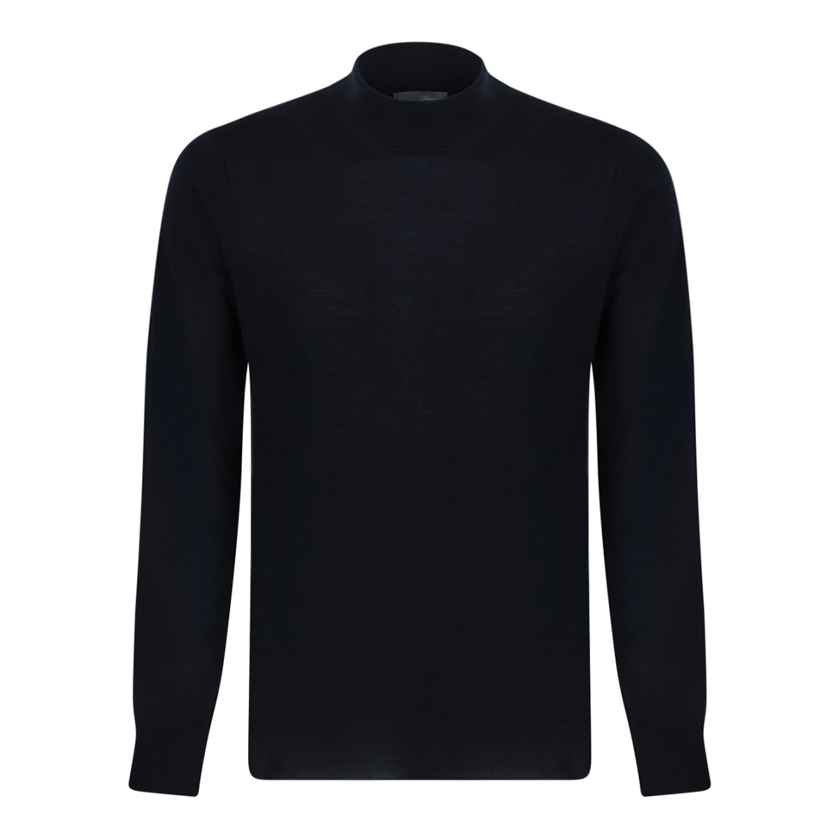 Drumohr Black Mock-Neck Sweater.