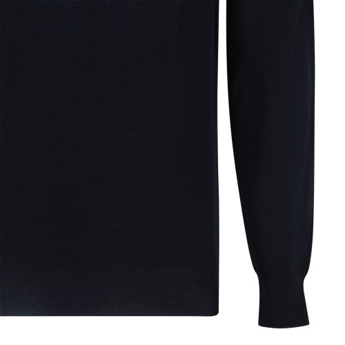 Drumohr Black Mock-Neck Sweater.