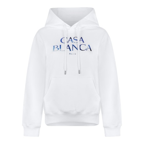 Casablanca White Logo Hoodie.