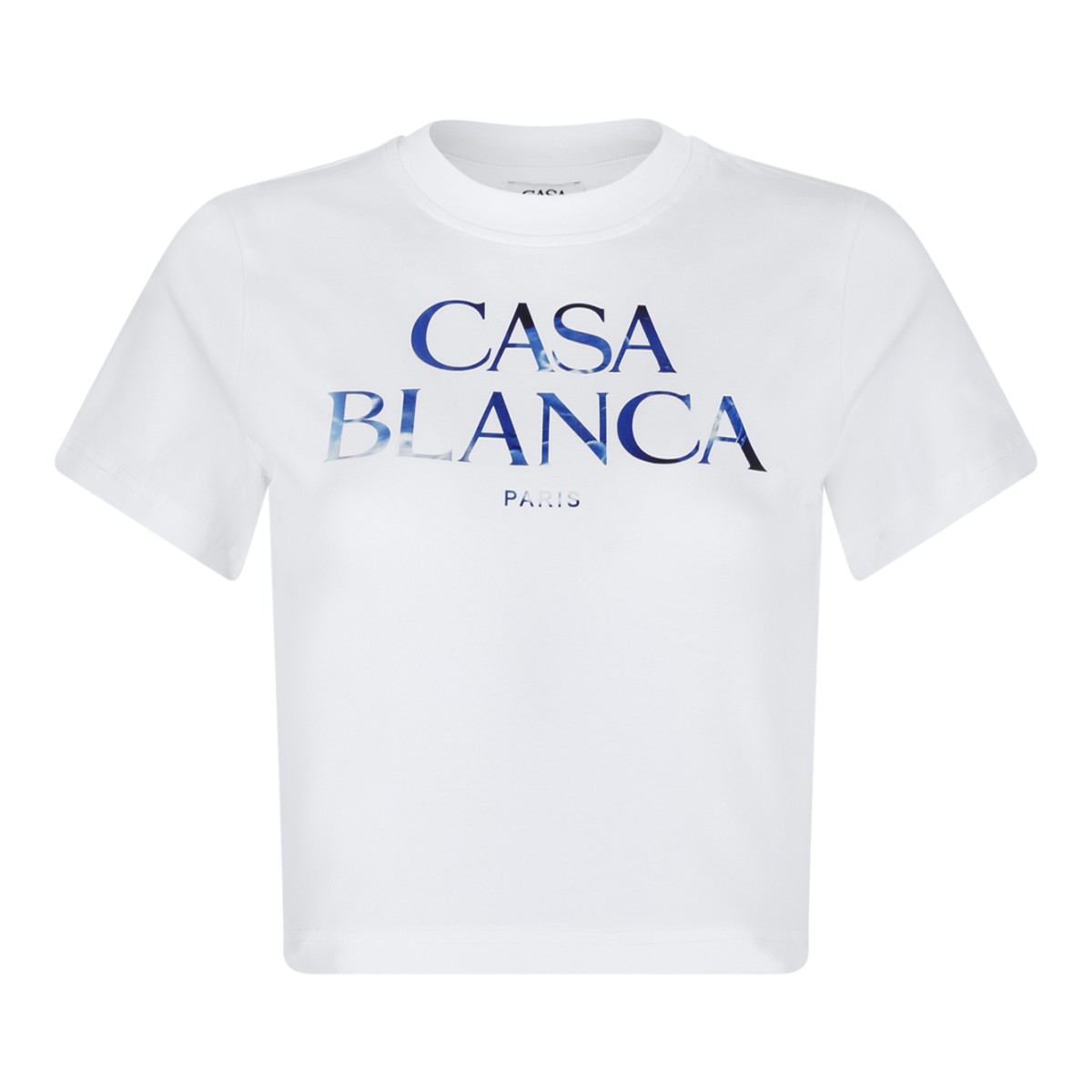 Casablanca White Logo T-Shirt.
