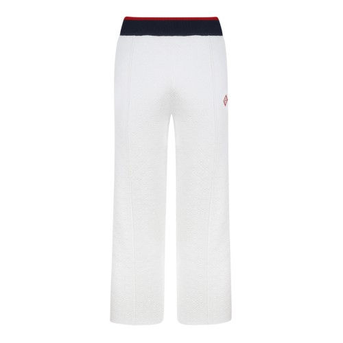 Casablanca White Wide-Leg Track Pants.