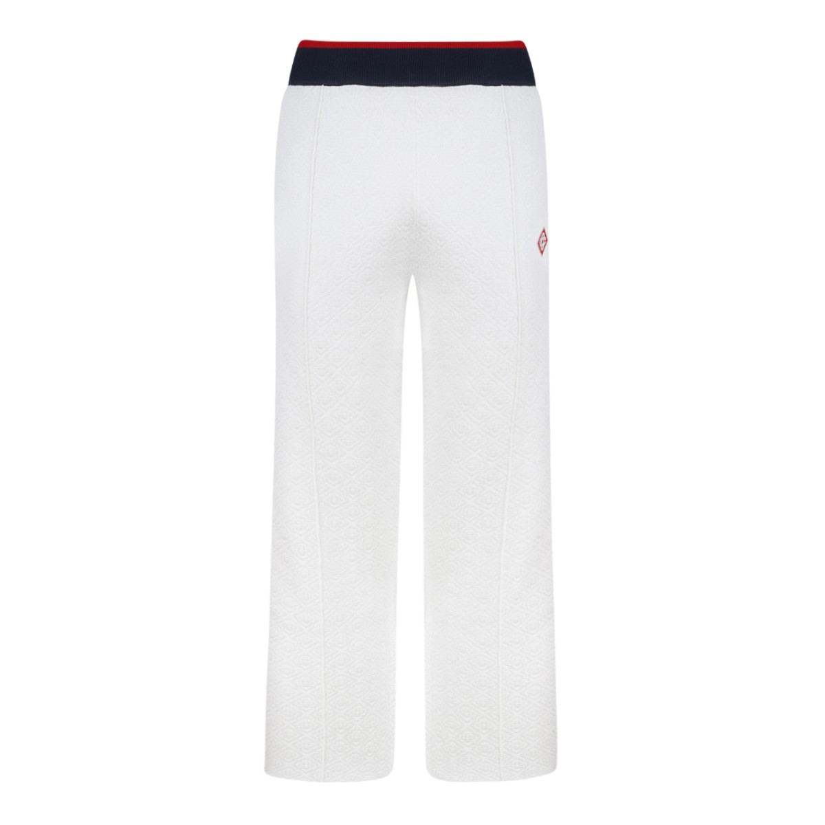 Casablanca White Wide-Leg Track Pants.