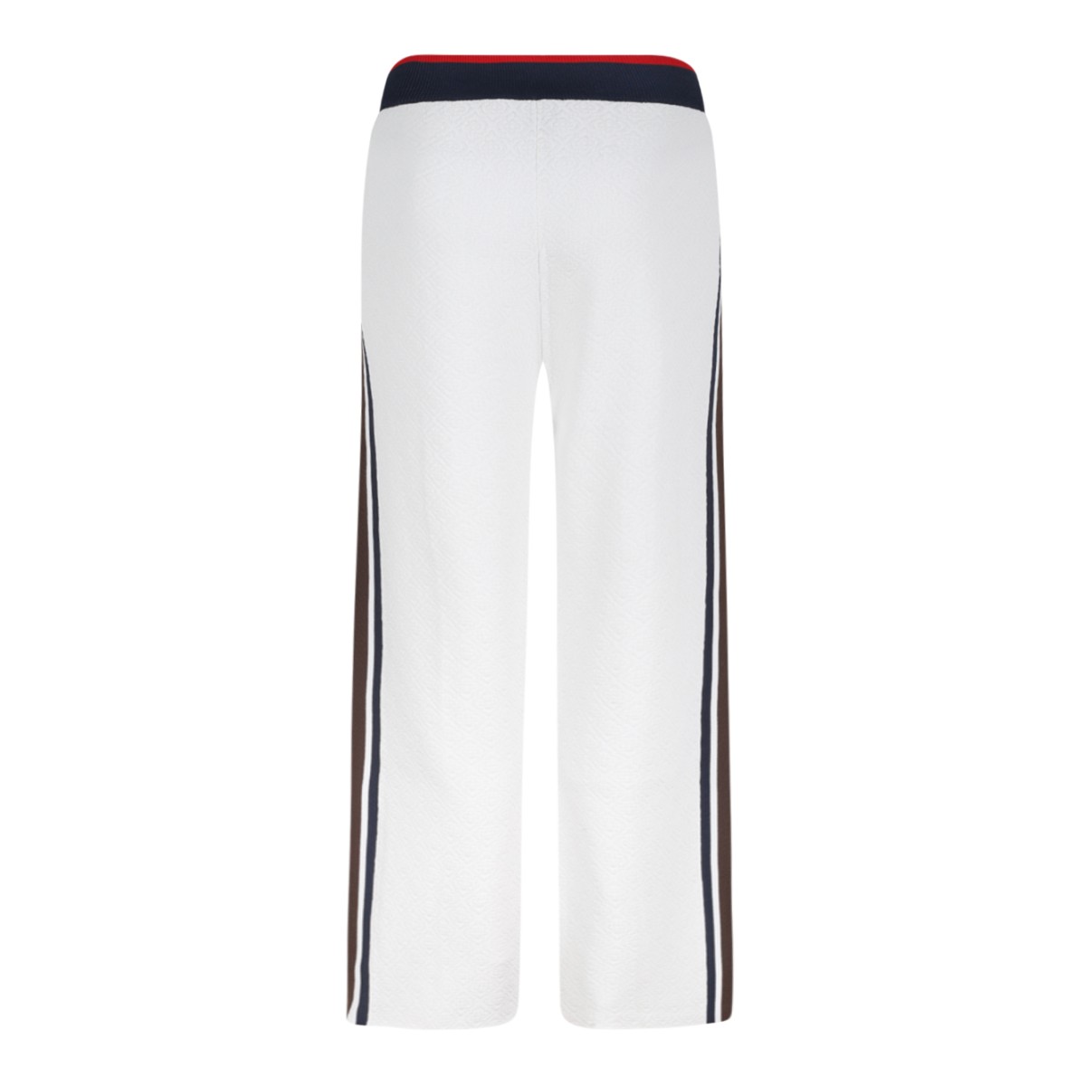 Casablanca White Wide-Leg Track Pants.