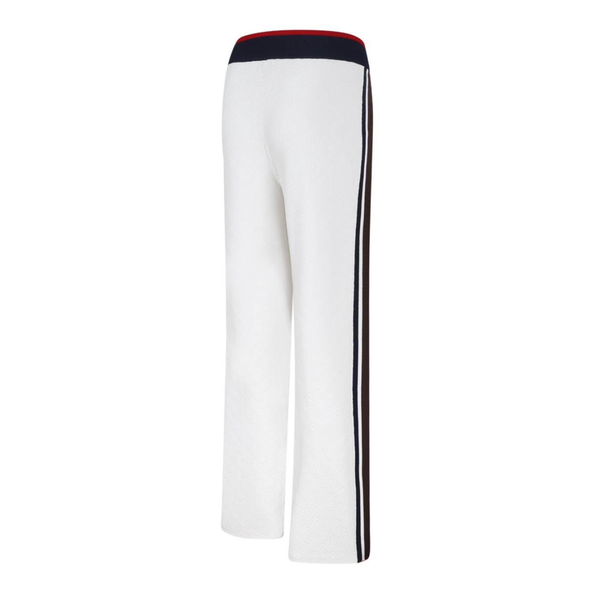 Casablanca White Wide-Leg Track Pants.