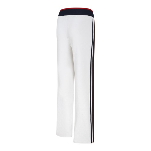 Casablanca White Wide-Leg Track Pants.