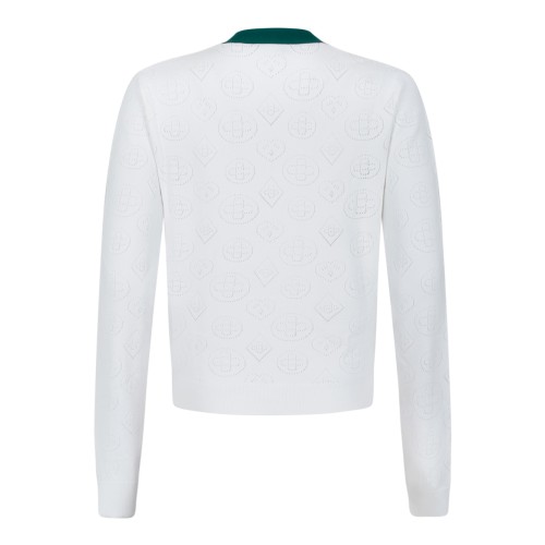 Casablanca White Monogram Cardigan.
