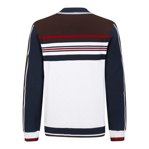 Casablanca Navy and White Striped Track Jacket. 2