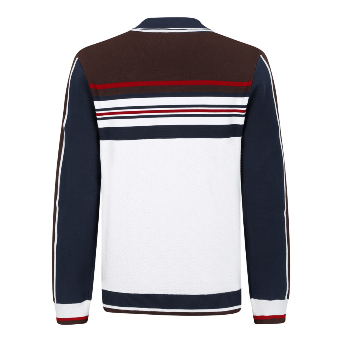 Casablanca Navy and White Striped Track Jacket.