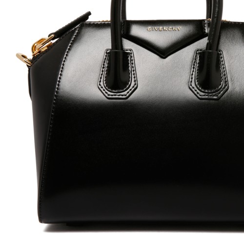 Givenchy Black Antigona Mini Leather Shoulder Bag.