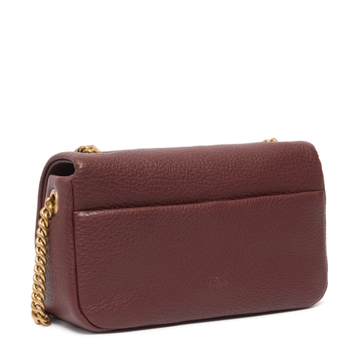 Pinko Brown Leather Mini Shoulder Bag. 2