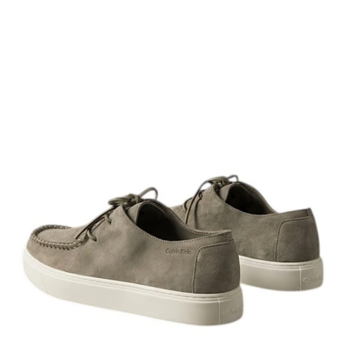Calvin Klein Beige Suede Lace-Up Shoes.