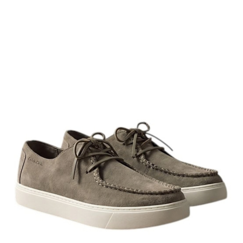 Calvin Klein Beige Suede Lace-Up Shoes.