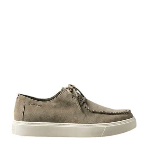 Calvin Klein Beige Suede Lace-Up Shoes.