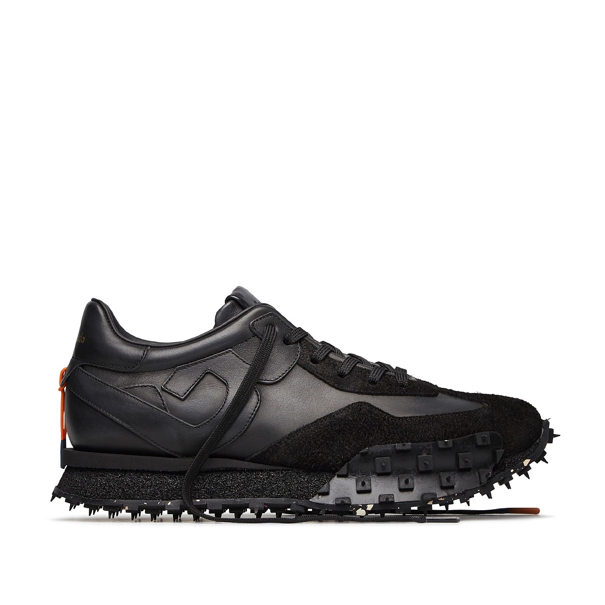 Barracuda Black Mixed-Material Sneakers.
