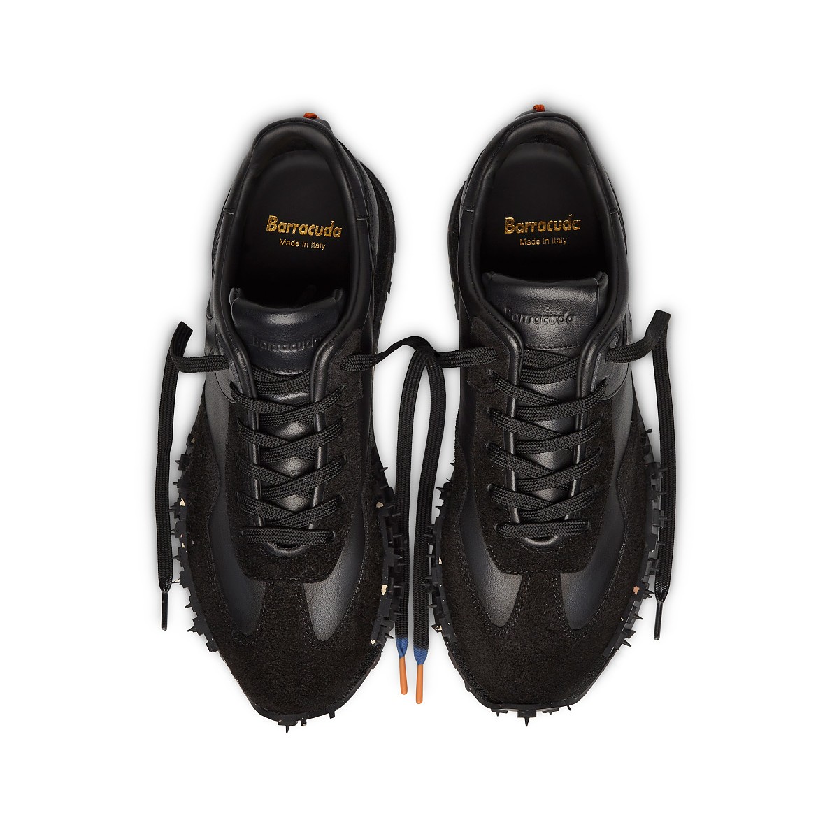 Barracuda Black Mixed-Material Sneakers.