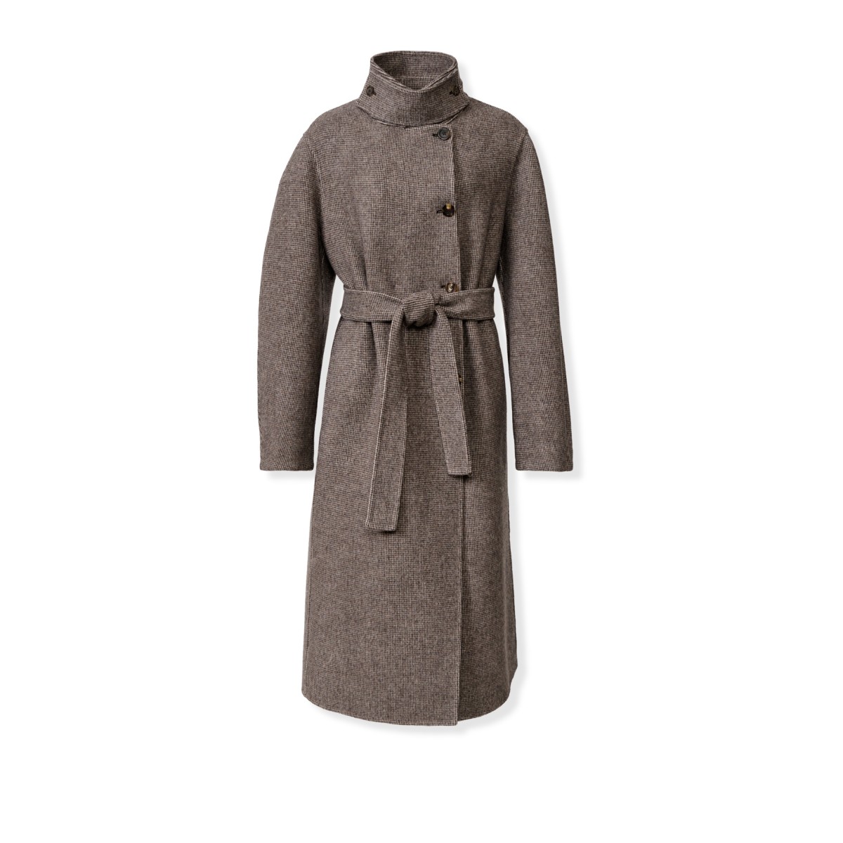 Fabiana Filippi Brown Belted Wool Coat.