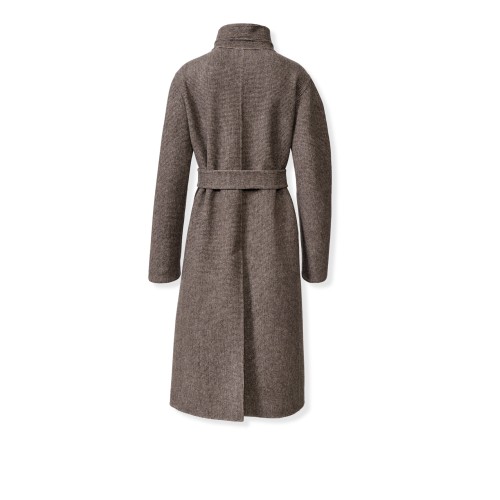 Fabiana Filippi Brown Belted Wool Coat.