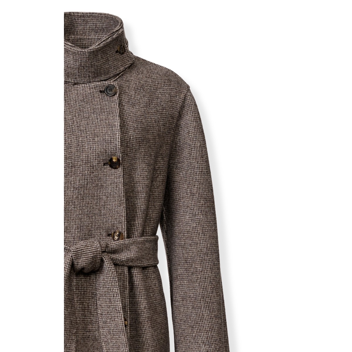 Fabiana Filippi Brown Belted Wool Coat.