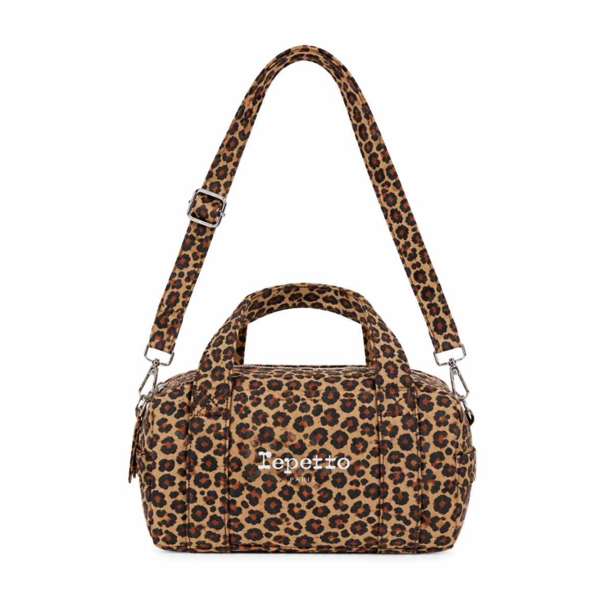 Repetto Leopard-Print Mini Duffle Bag.