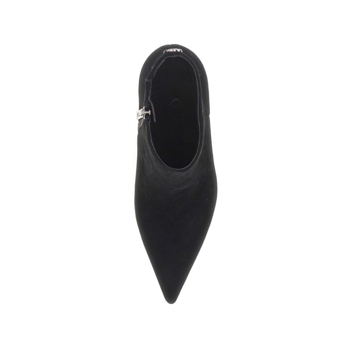 Guess Black Suede Pointed-Toe Ankle Boots.