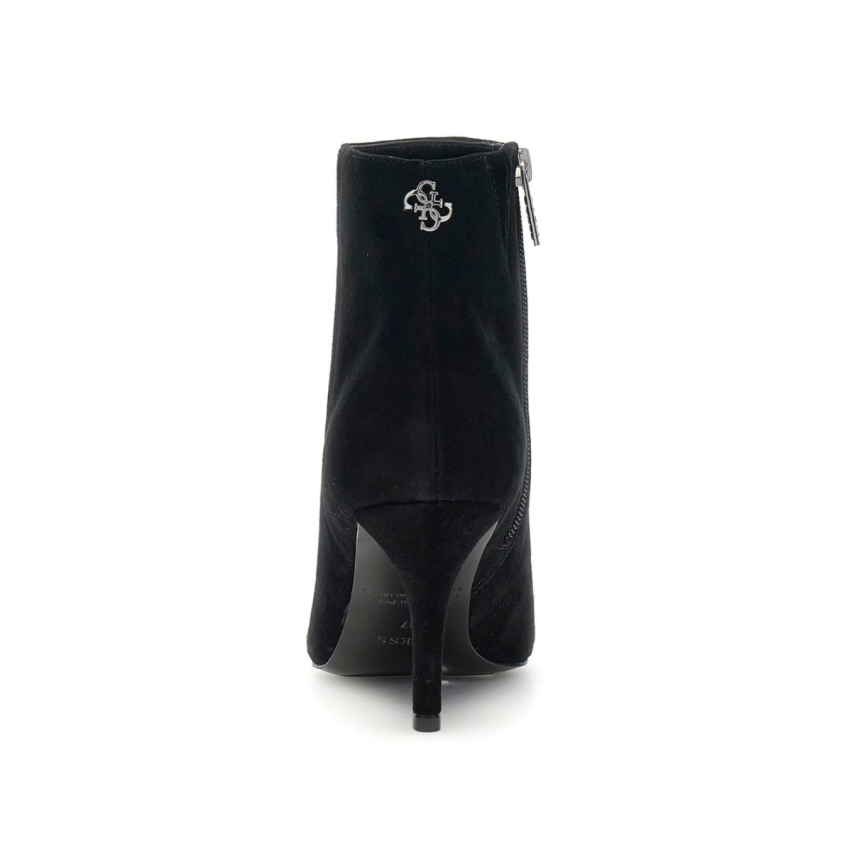 Guess Black Suede Pointed-Toe Ankle Boots.