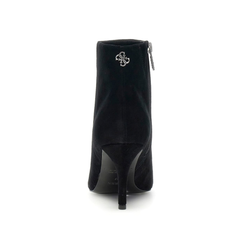 Guess Black Suede Pointed-Toe Ankle Boots.