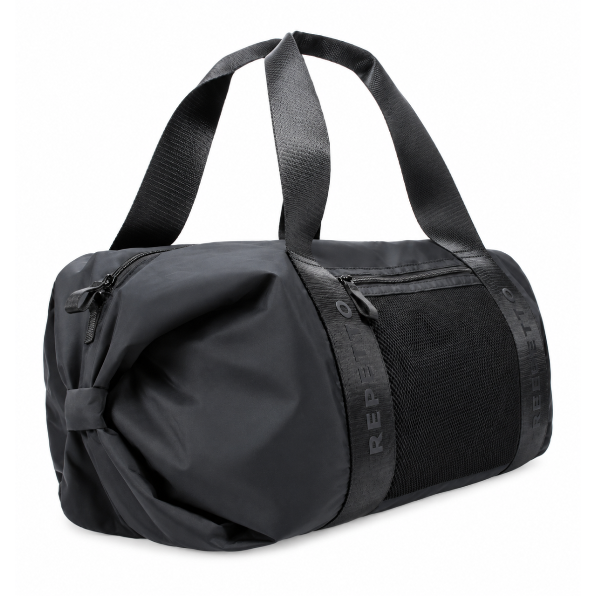 Repetto Black Nylon Duffle Bag.