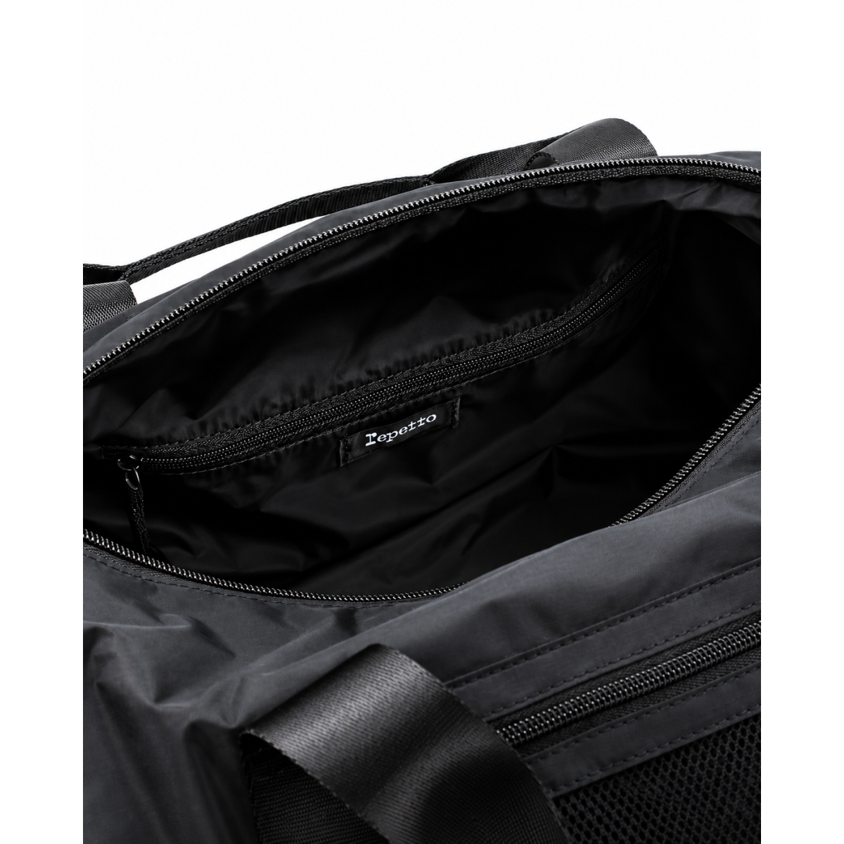 Repetto Black Nylon Duffle Bag.