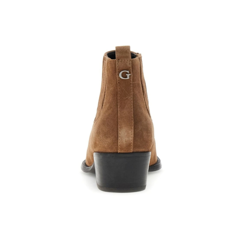 Guess Brown Suede Western Ankle Boots.