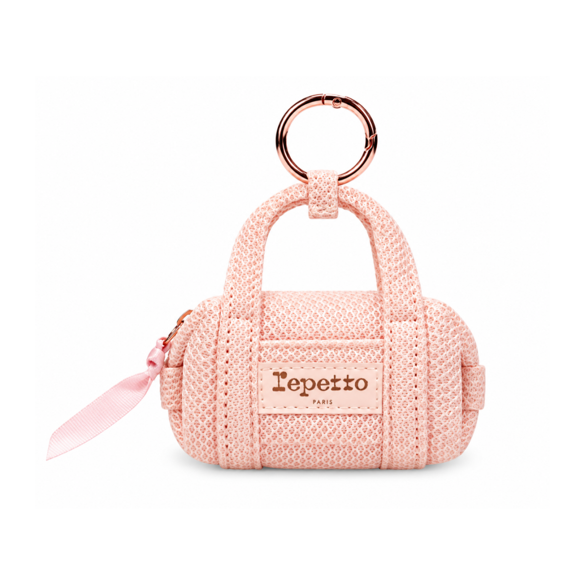Repetto Pink Mini Duffle Bag Keyring.
