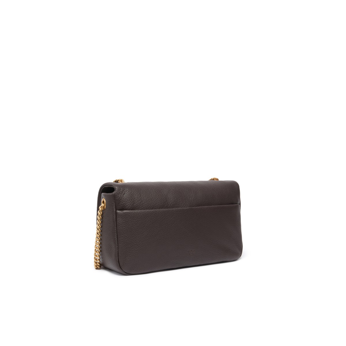 Pinko Dark Brown Leather Love Bag.