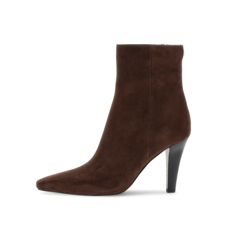 Guess Brown Suede Pointed-Toe Ankle Boots.