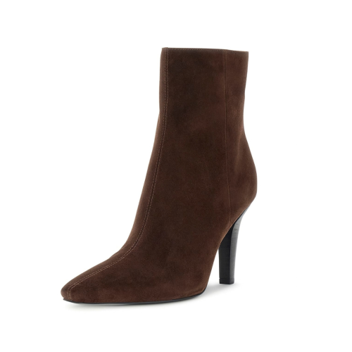 Guess Brown Suede Pointed-Toe Ankle Boots. 2